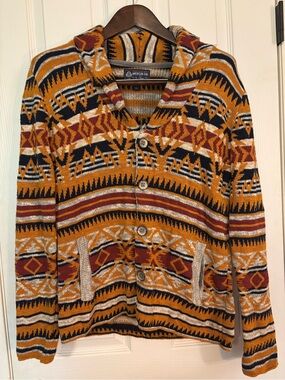 American Rag Men's Heavy Cotton Aztec Cardigan Sweater